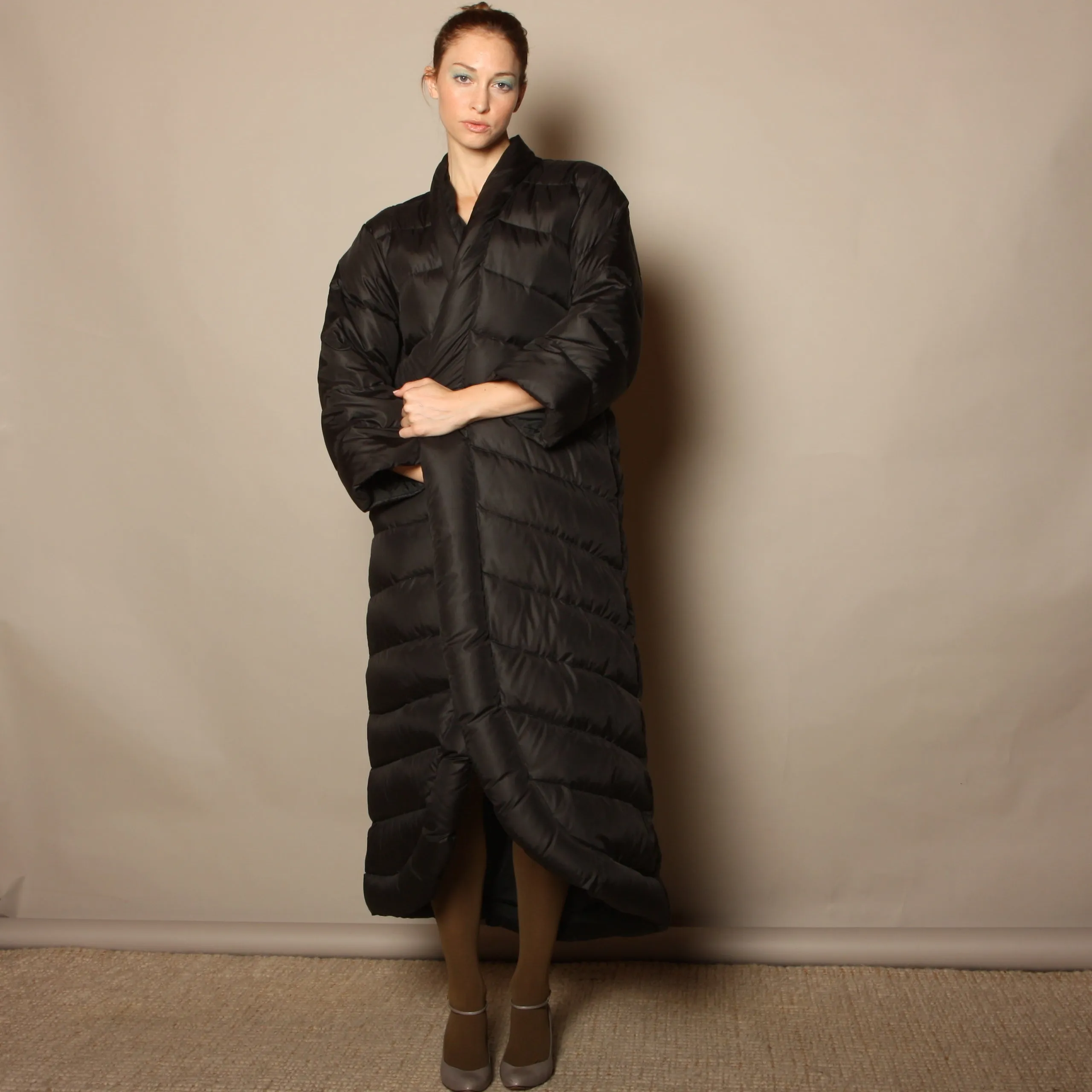Vintage 80's Bill Blass Quilted Cocoon Puffer Coat