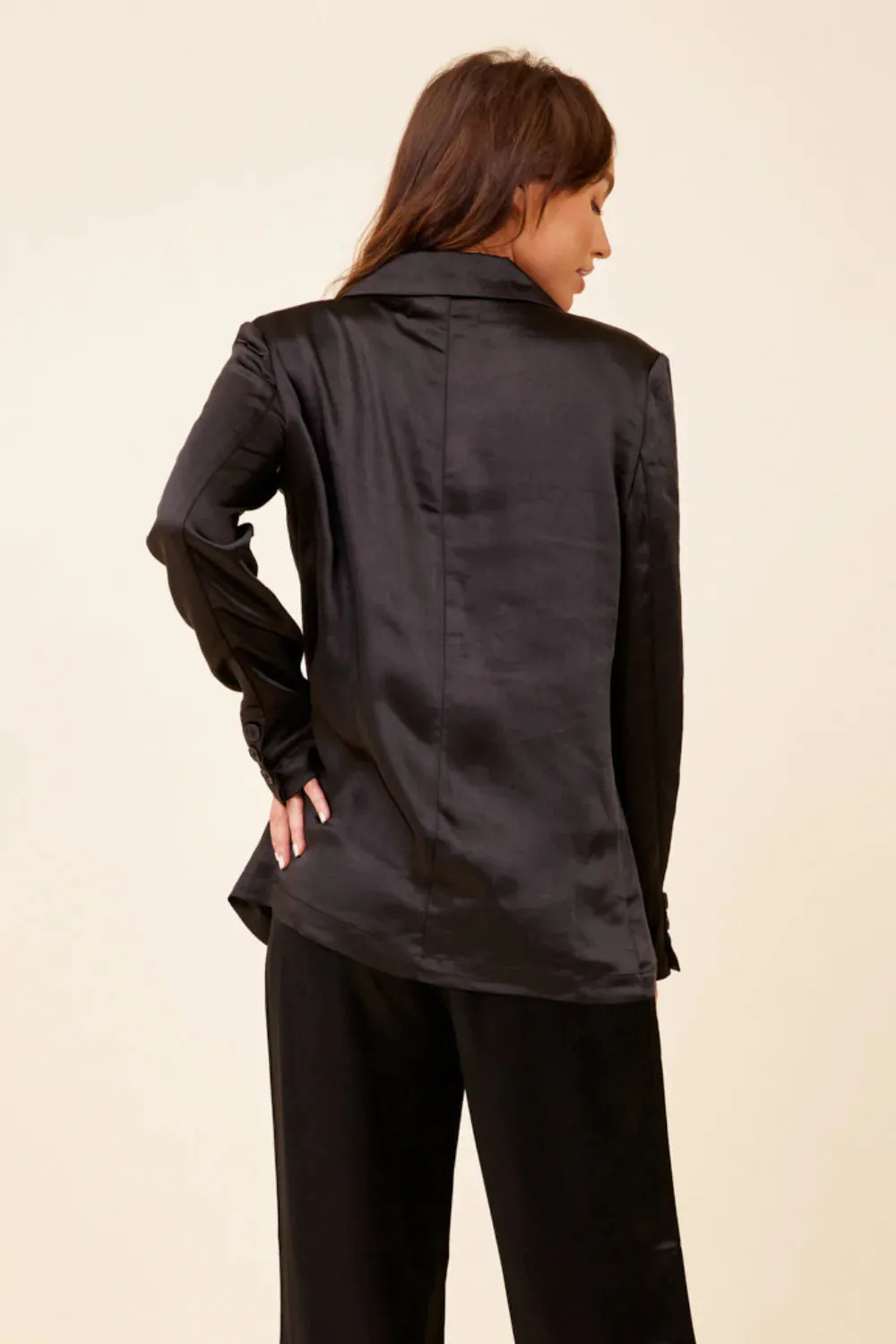 Vintage Havana Heavy Satin Blazer