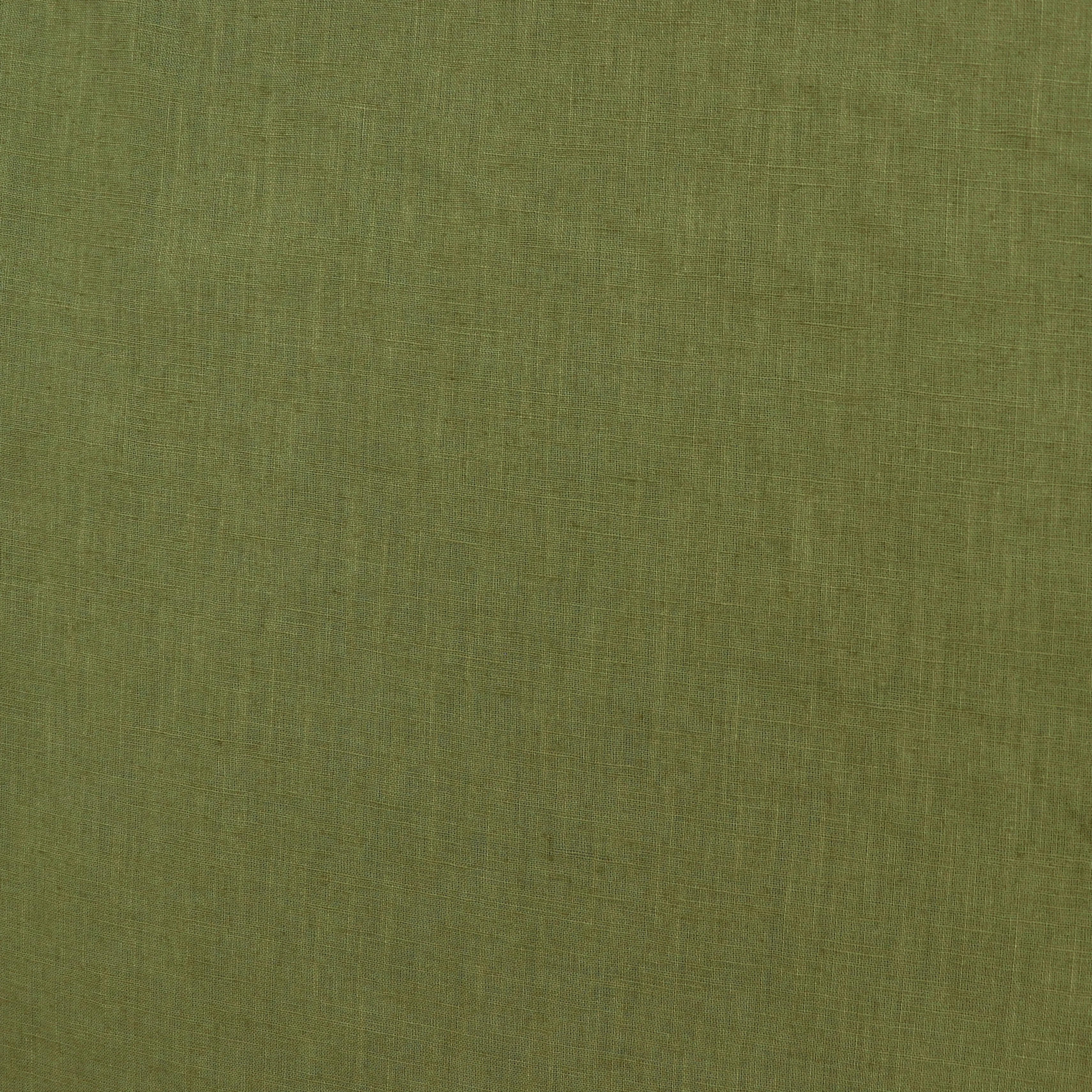Washed Linen Cotton Lightweight - Olive Green