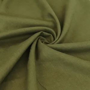 Washed Linen Cotton Lightweight - Olive Green