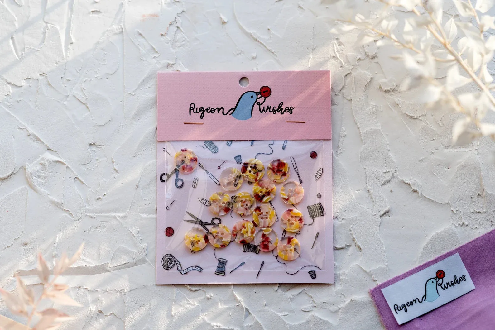 Whimsical - Pack of 15 - 15mm Shirting Buttons
