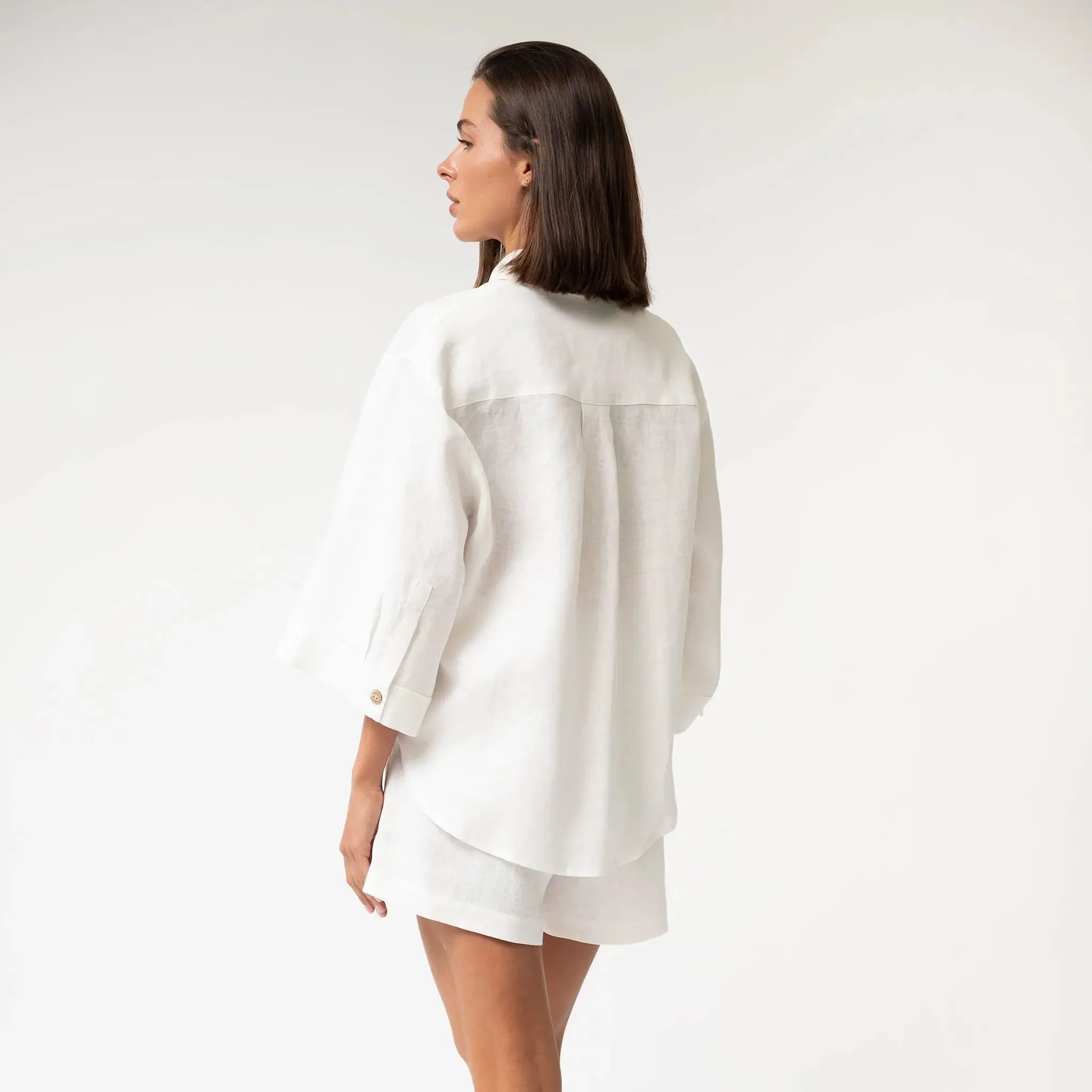 White Heavy Linen Shirt Perfect Days
