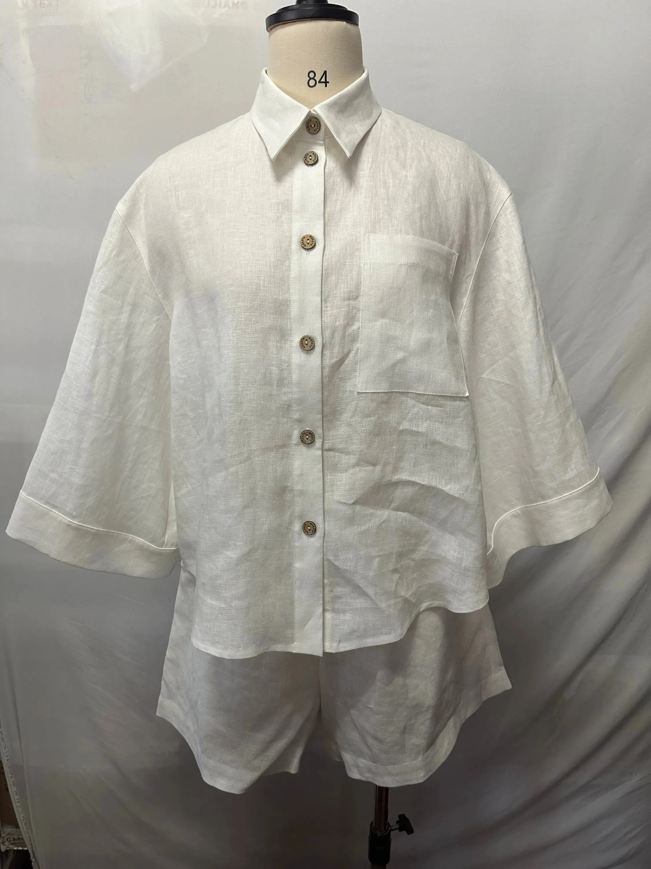 White Heavy Linen Shirt Perfect Days