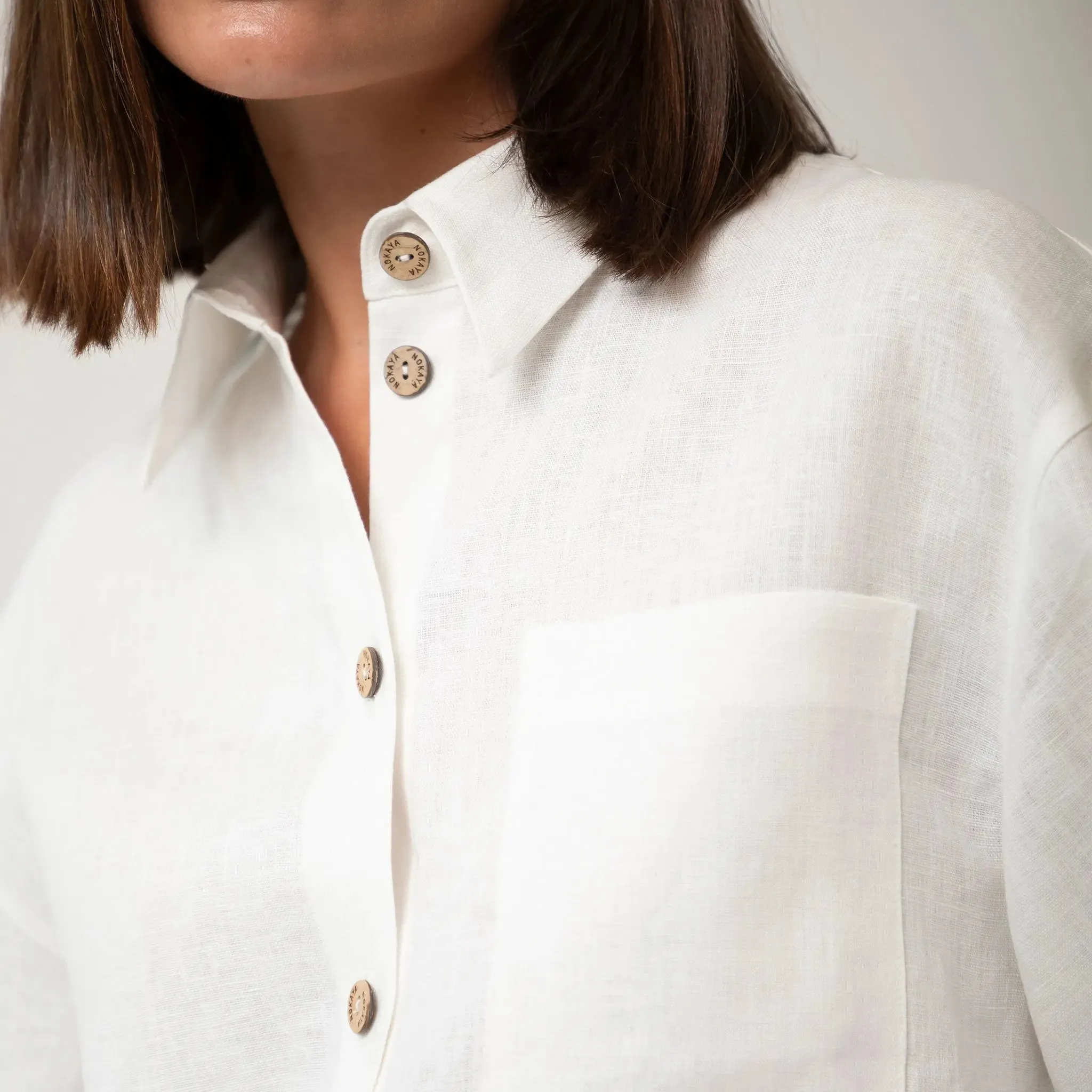 White Heavy Linen Shirt Perfect Days