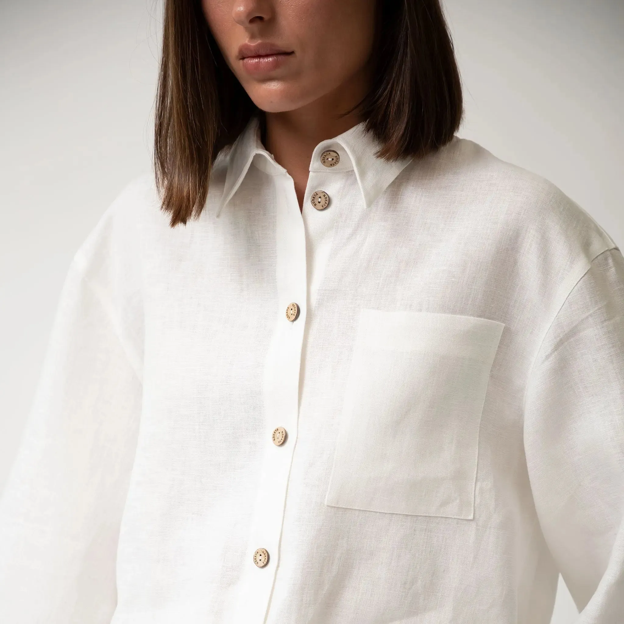 White Heavy Linen Shirt Perfect Days