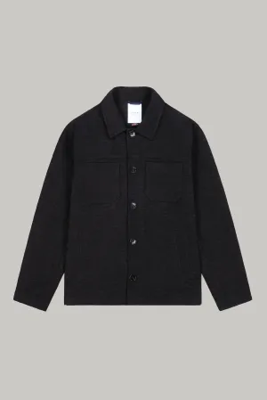Wilkes Shacket - Charcoal Twill Moleskin