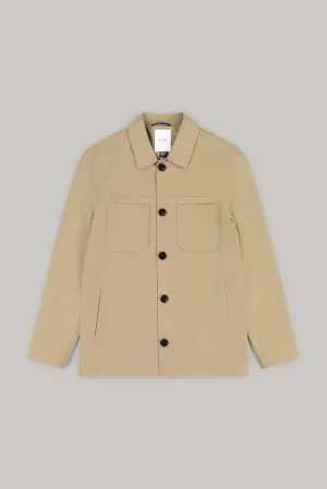 Wilkes Shacket - French Stone Cotton