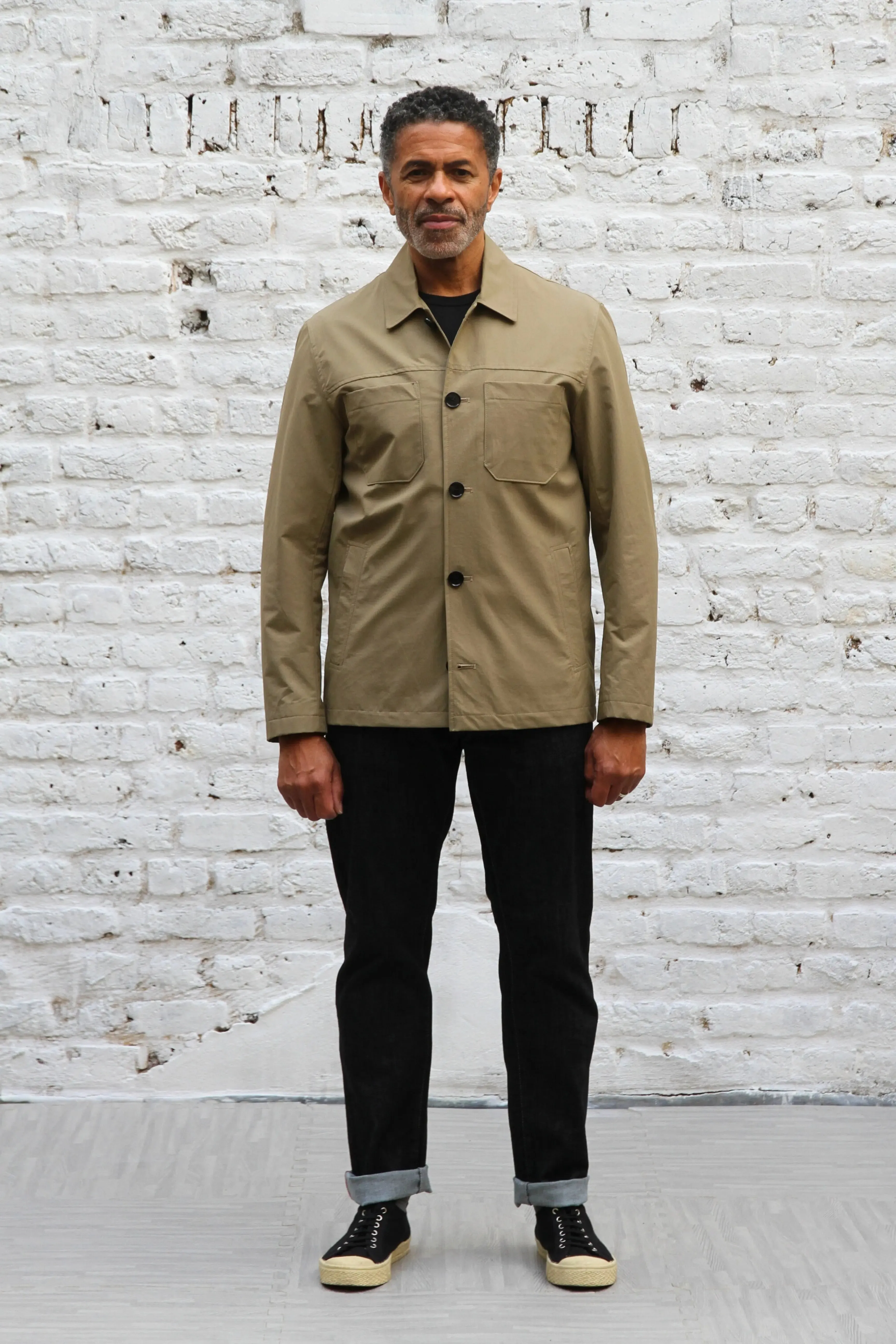 Wilkes Shacket - French Stone Cotton