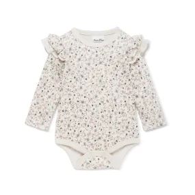 Winter Floral Flutter Bodysuit