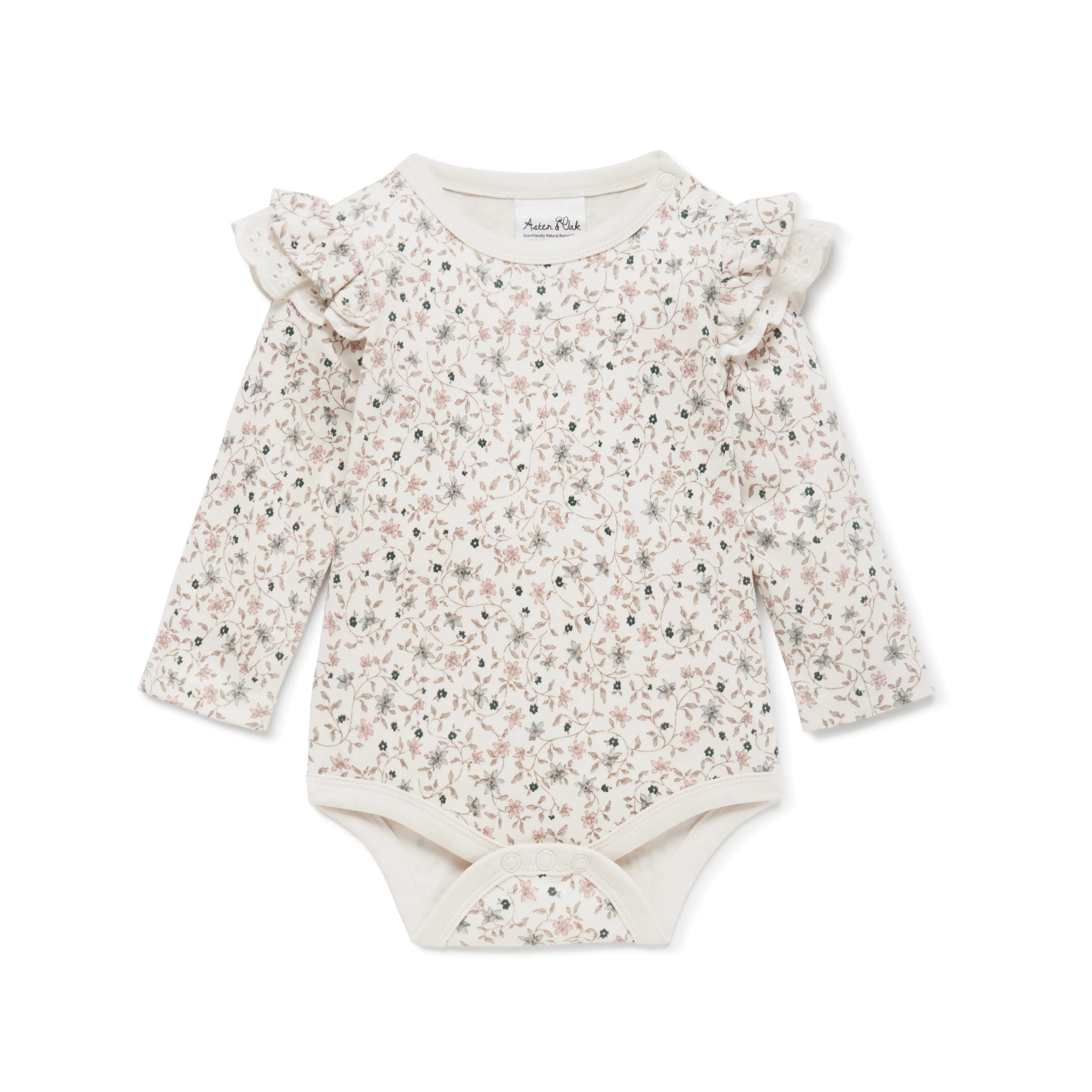 Winter Floral Flutter Bodysuit
