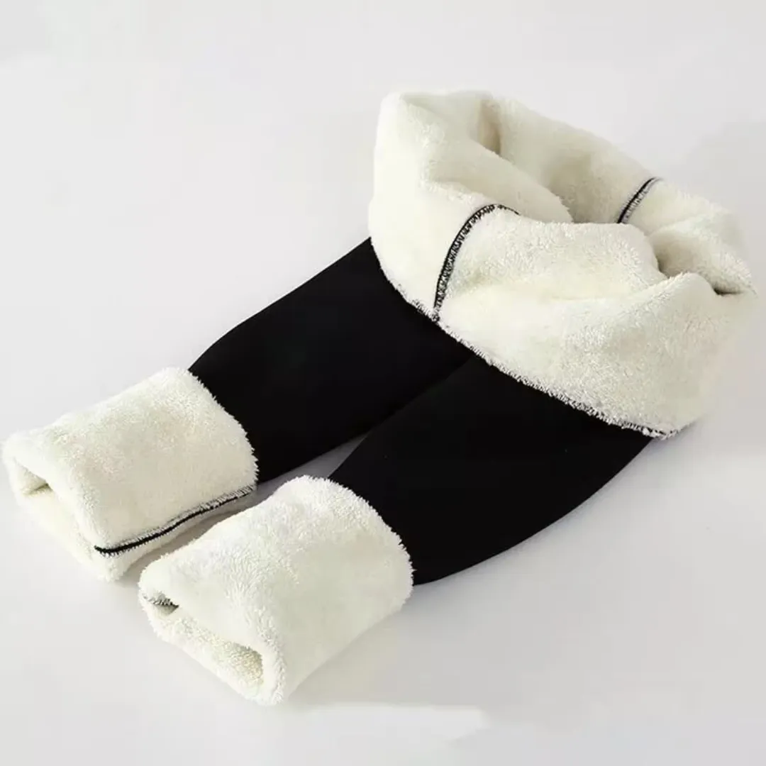 Winter Warmest Legging High Waist Stretchy Fleece Pants - Butterfly Pattern