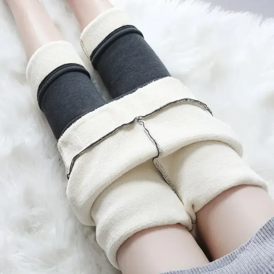 Winter Warmest Legging High Waist Stretchy Fleece Pants - Butterfly Pattern