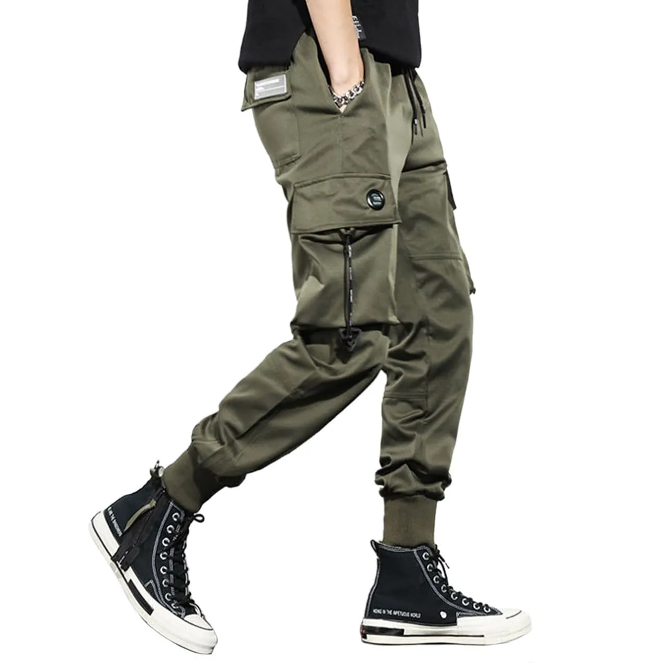 WLS Buckle Drawstring Pocket Cargo Pants