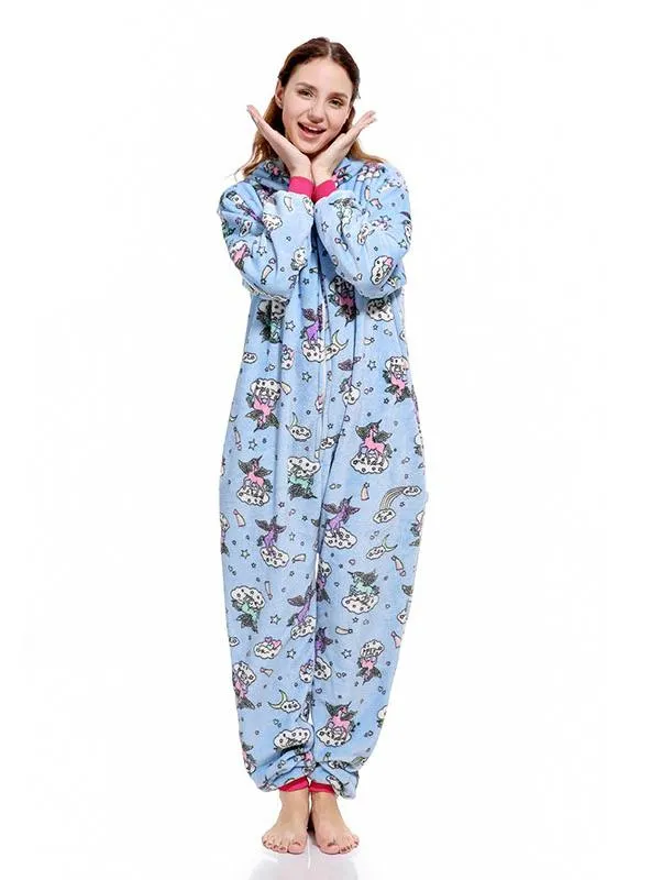 WOMEN UNICORN KIGURUMI ONESIE ZIPPER DESIGN ANIMAL