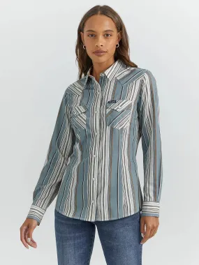 Women's Wrangler Retro Stripe Snap Long Sleeve Shirt