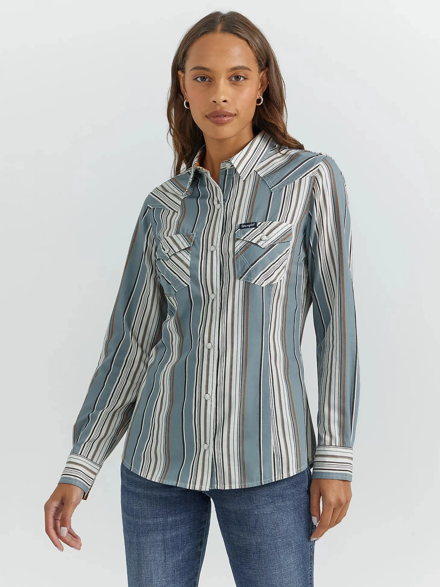 Women's Wrangler Retro Stripe Snap Long Sleeve Shirt