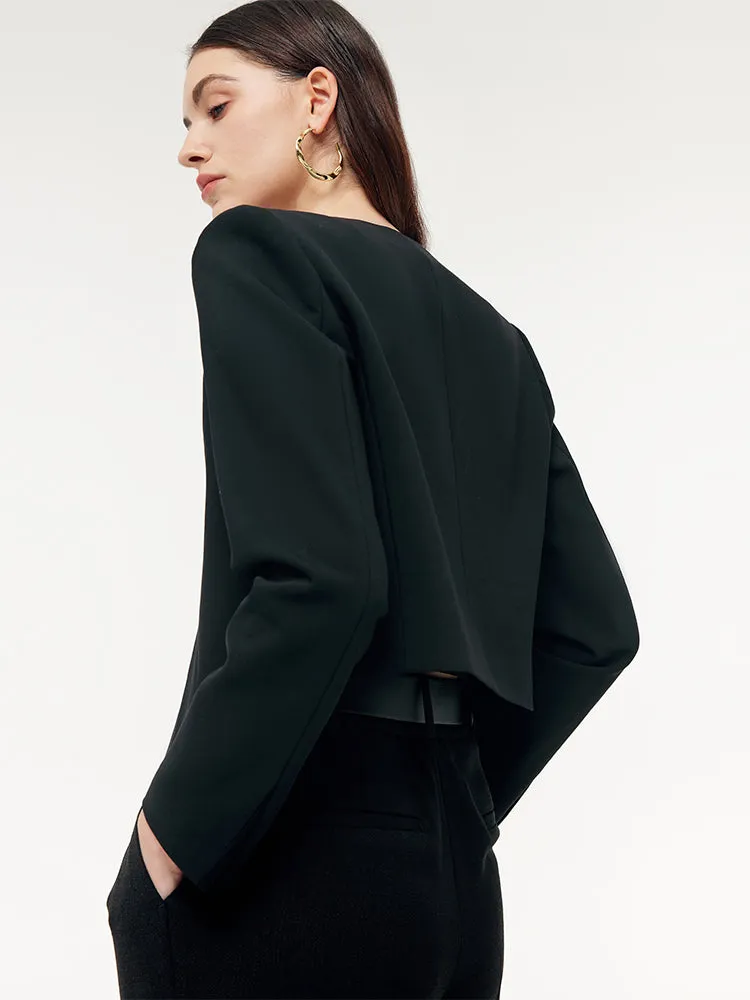Wool Double Layer Women Blazer