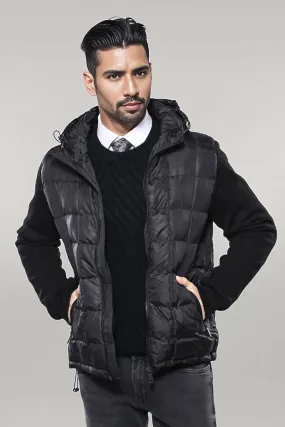 WSS Hooded Black Coat Jacket  - Singen
