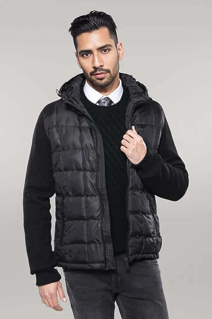 WSS Hooded Black Coat Jacket  - Singen