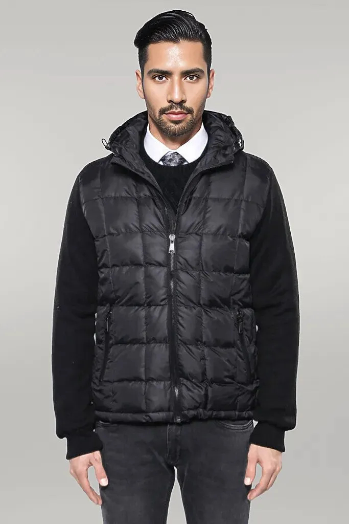 WSS Hooded Black Coat Jacket  - Singen