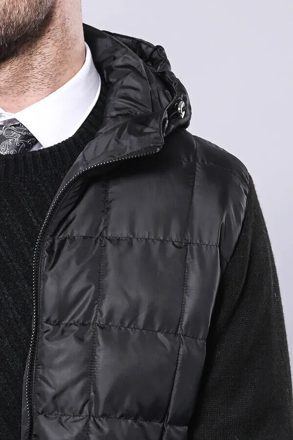 WSS Hooded Black Coat Jacket  - Singen