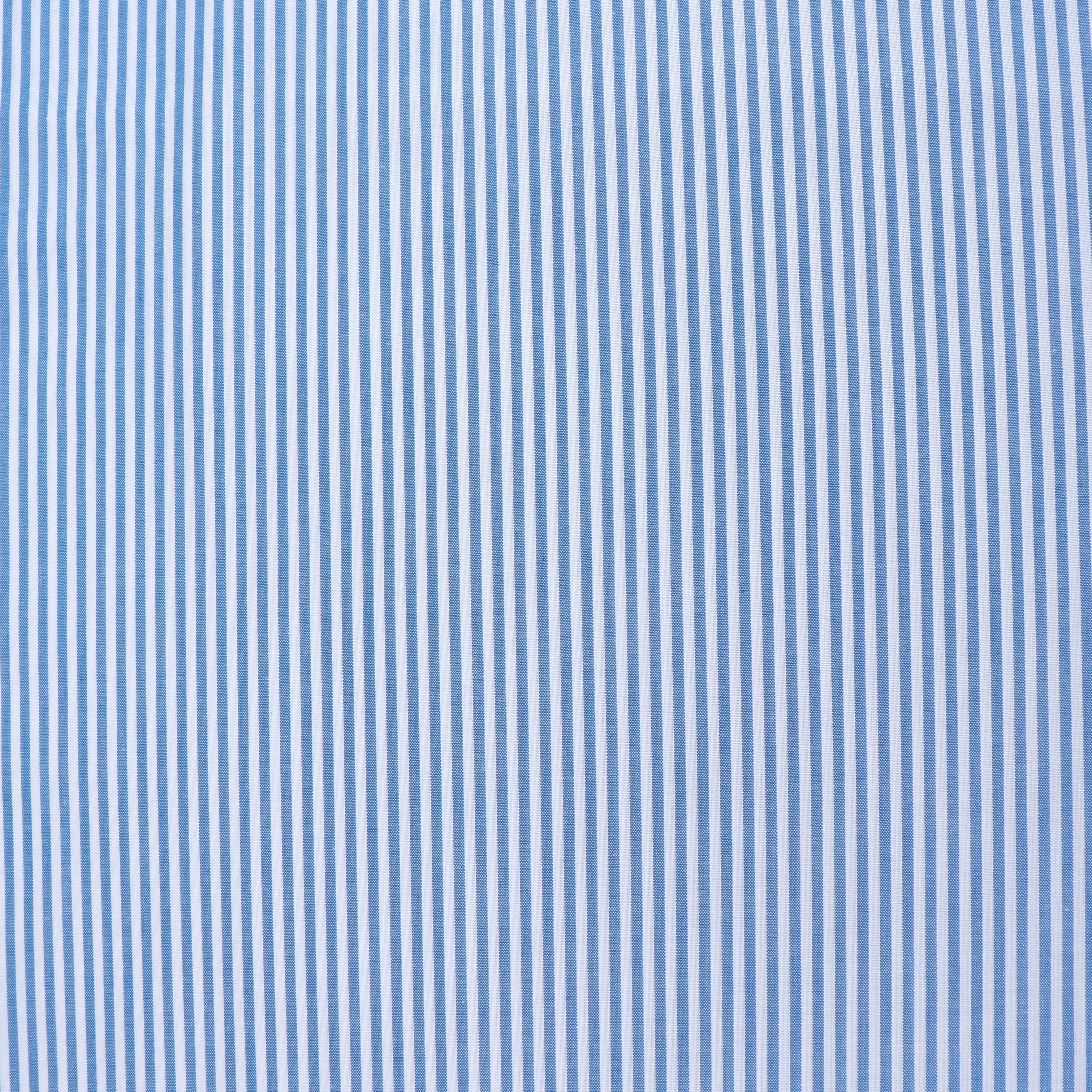 Yarn Dyed Cotton - Blue Stripe - END OF BOLT 30cm