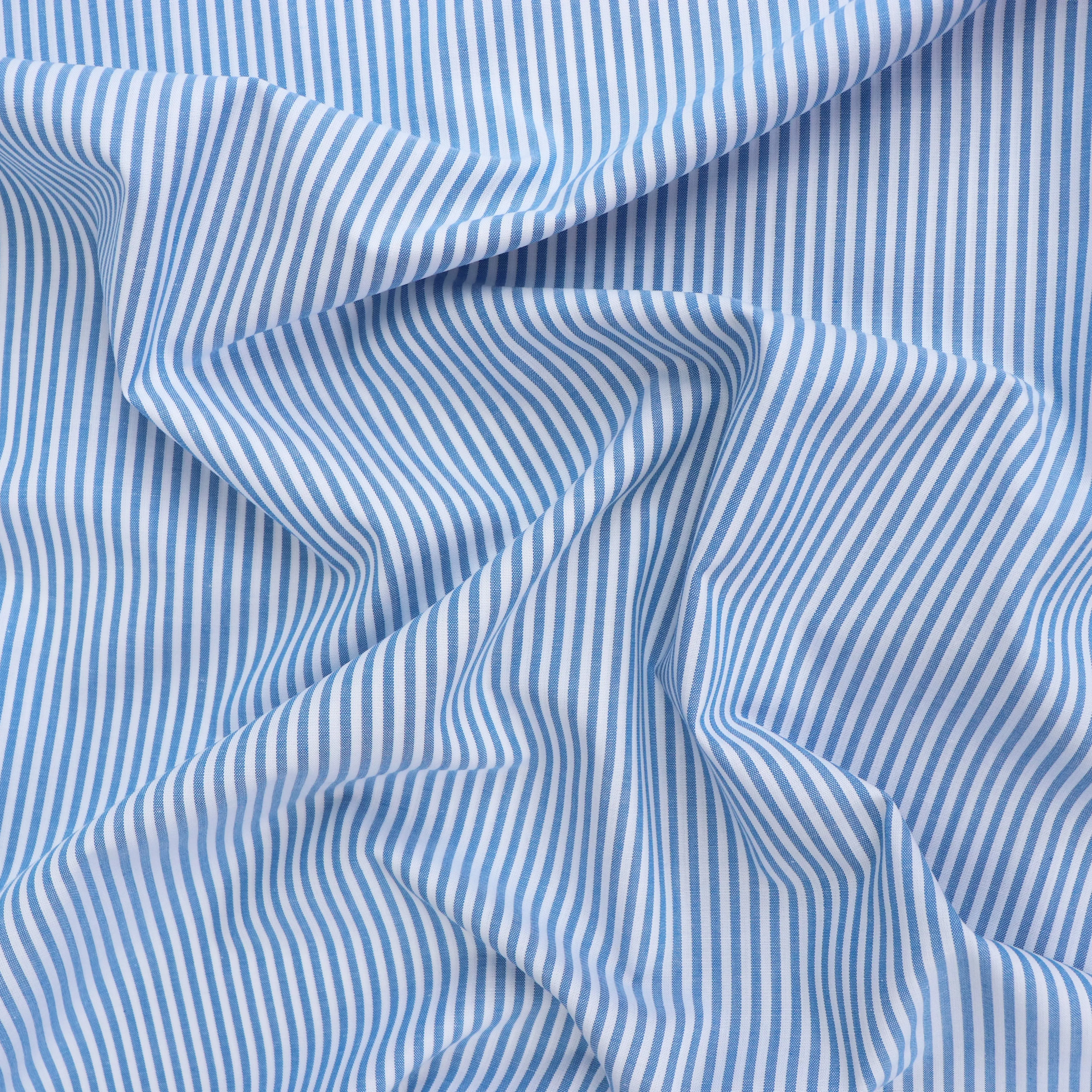 Yarn Dyed Cotton - Blue Stripe - END OF BOLT 30cm