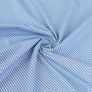 Yarn Dyed Cotton - Blue Stripe - END OF BOLT 30cm