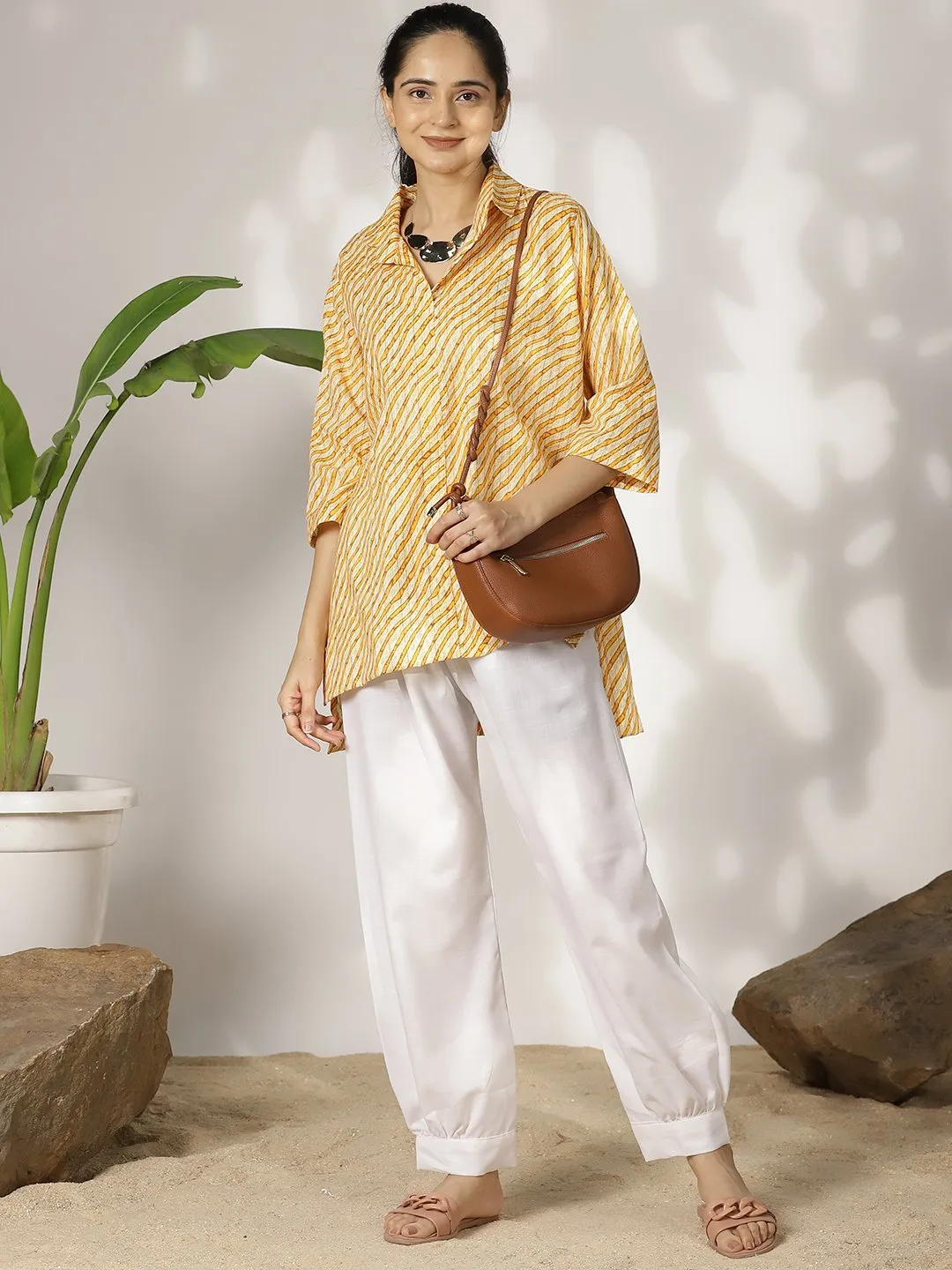 YellowStripes Cotton ShirtTop