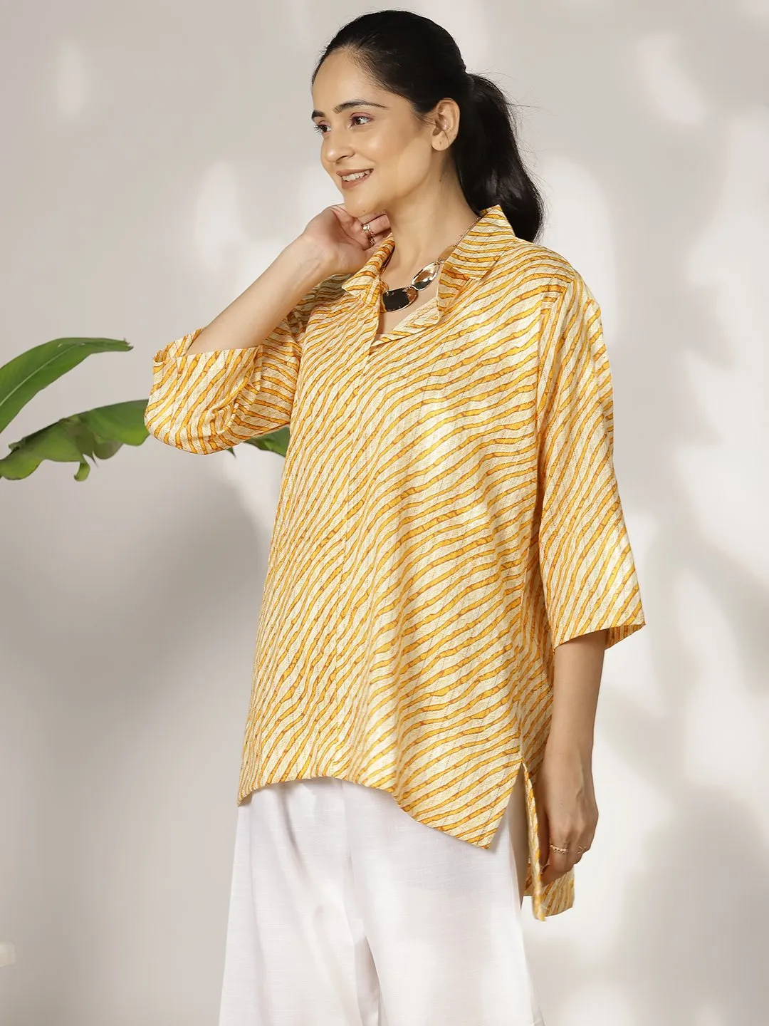 YellowStripes Cotton ShirtTop